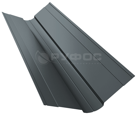 Планка ендовы верхней фигурной 100x100 с покрытием Rooftop Бархат
